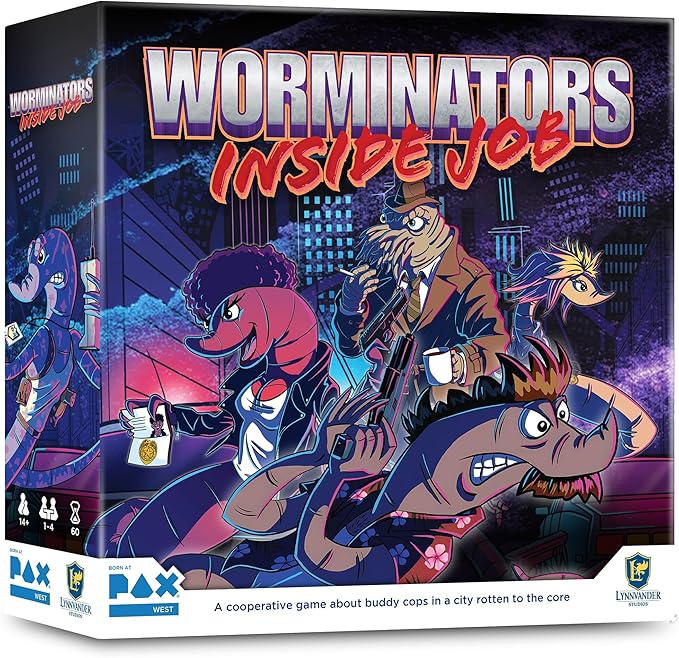 Worminators: Inside Job - Cooperative Board Game, Buddy Cop Worms Save a City Rotten to The Core