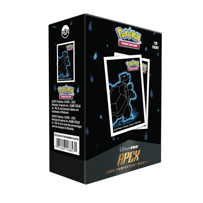 Pokémon TCG: Apex Deck Protector Sleeves - Standard Size - 105ct - Neon Kanto - Blastoise
