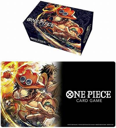 ONE PIECE CARD GAME - PLAYMAT/CARD CASE SET - PORTGAS.D.ACE