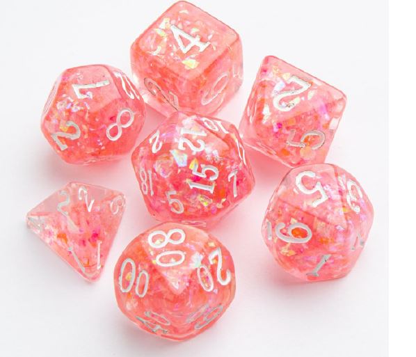 Dice: 7 pc: Candy-like Series: Peach (ML)