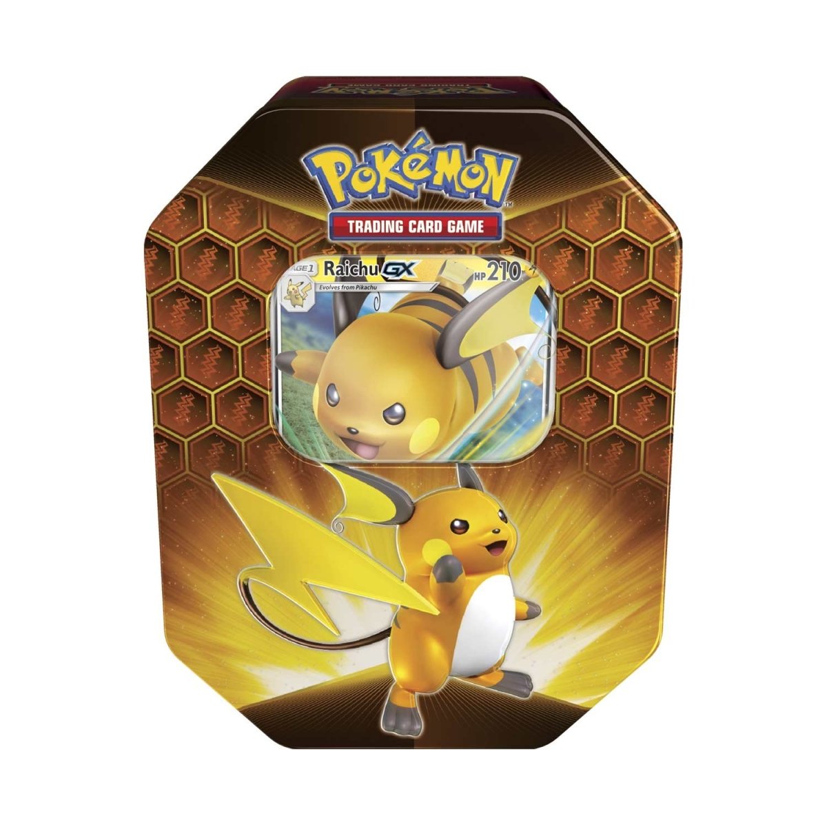 Hidden Fates Raichu GX Tin