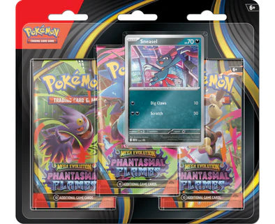 Mega Evolution: Phantasmal Flames - 3 Pack Blister (Sneasel)