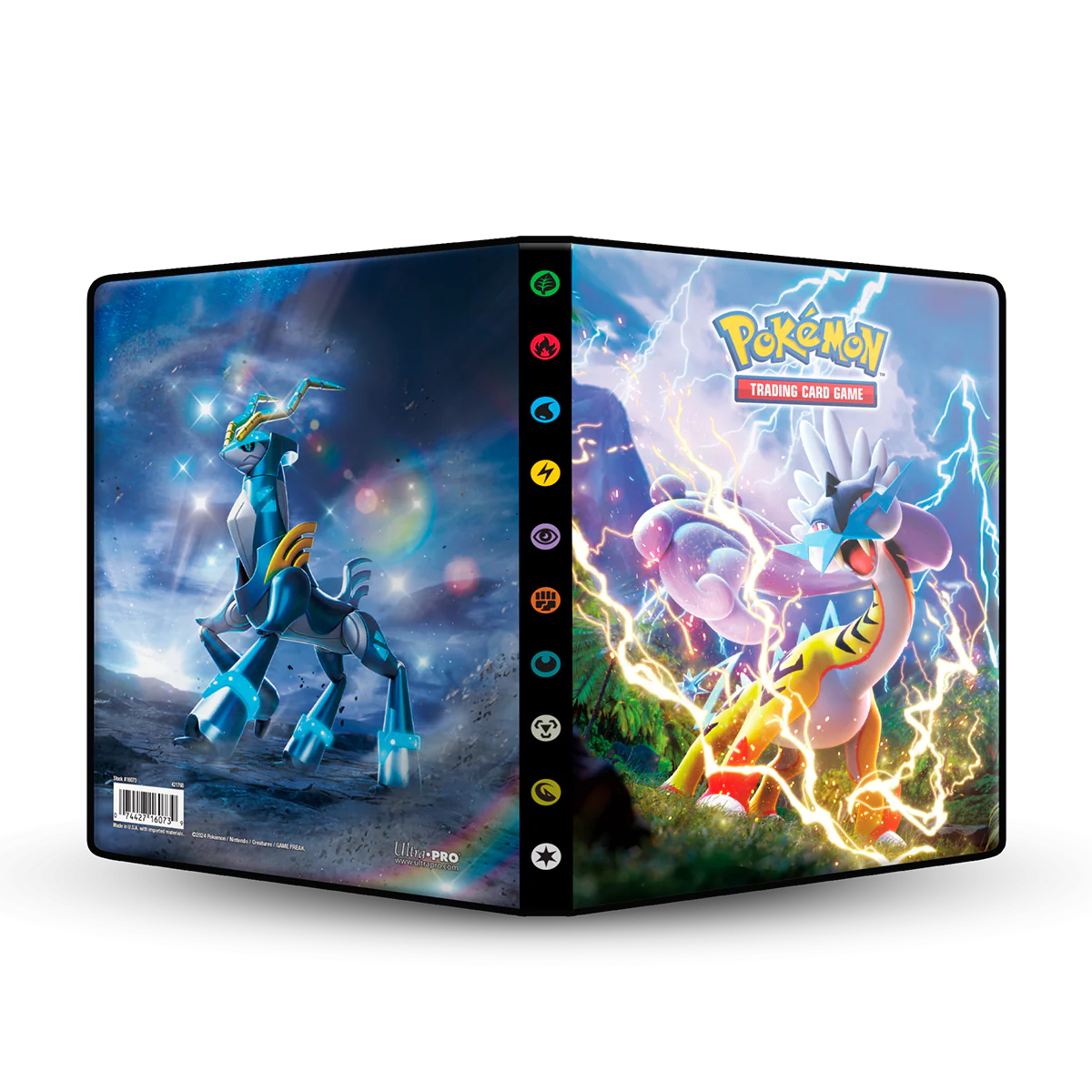 Ultra Pro: Raging Bolt and Iron Crown 4-Pocket Portfolio for Pokémon