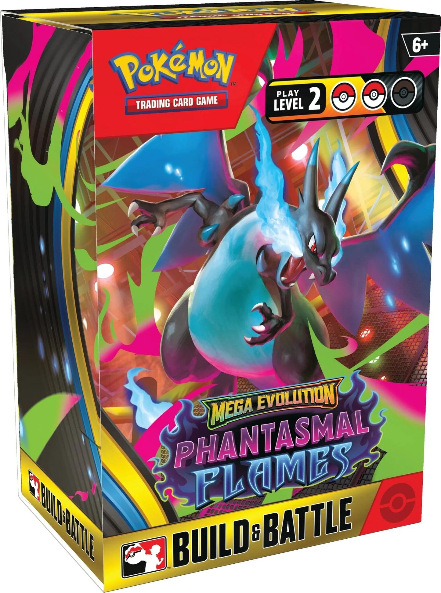 Mega Evolution: Phantasmal Flames - Build & Battle Box display