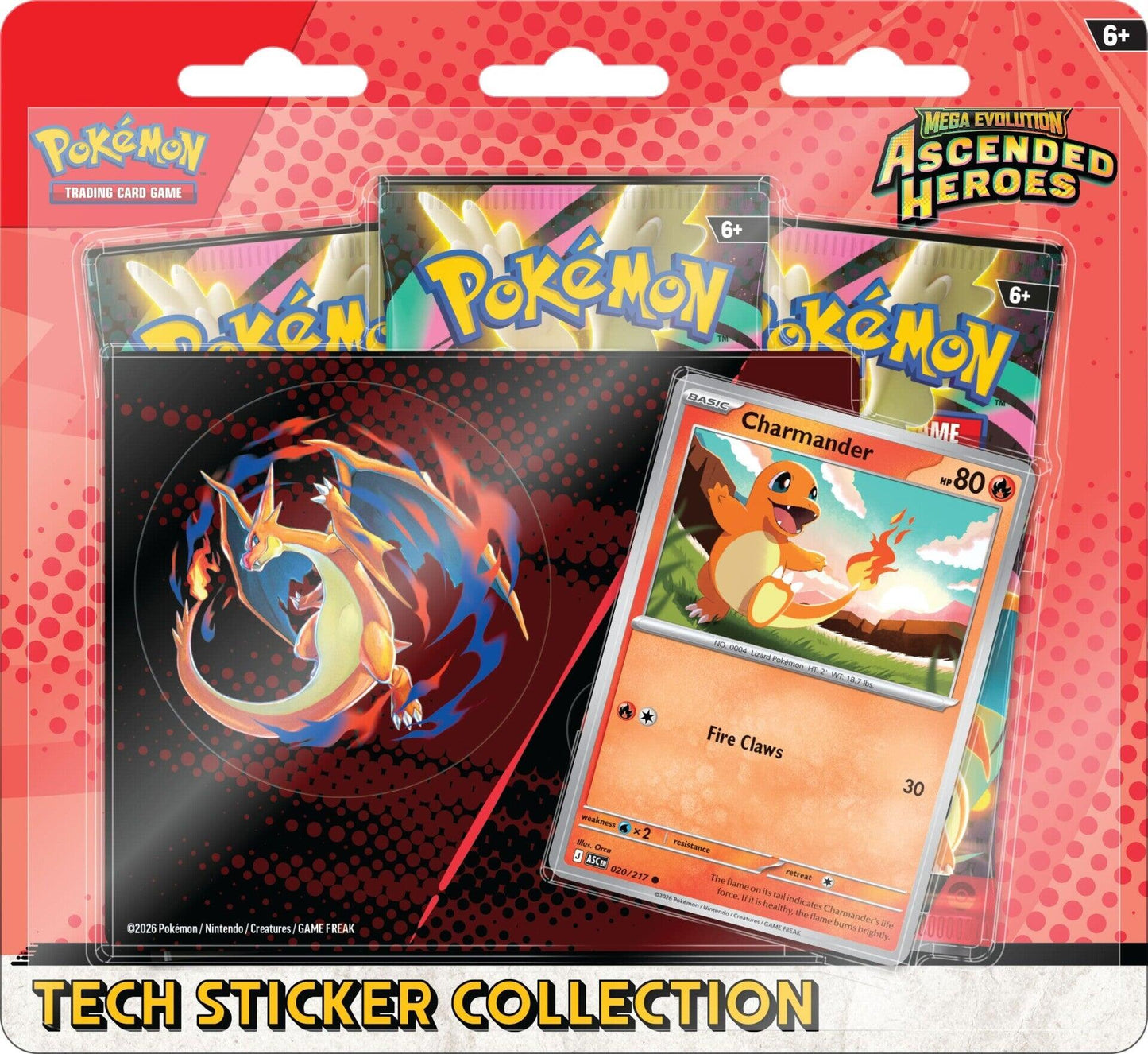 POKÉMON TCG: Mega Evolution: Ascended Heroes - Tech Sticker Collection (Charmander)