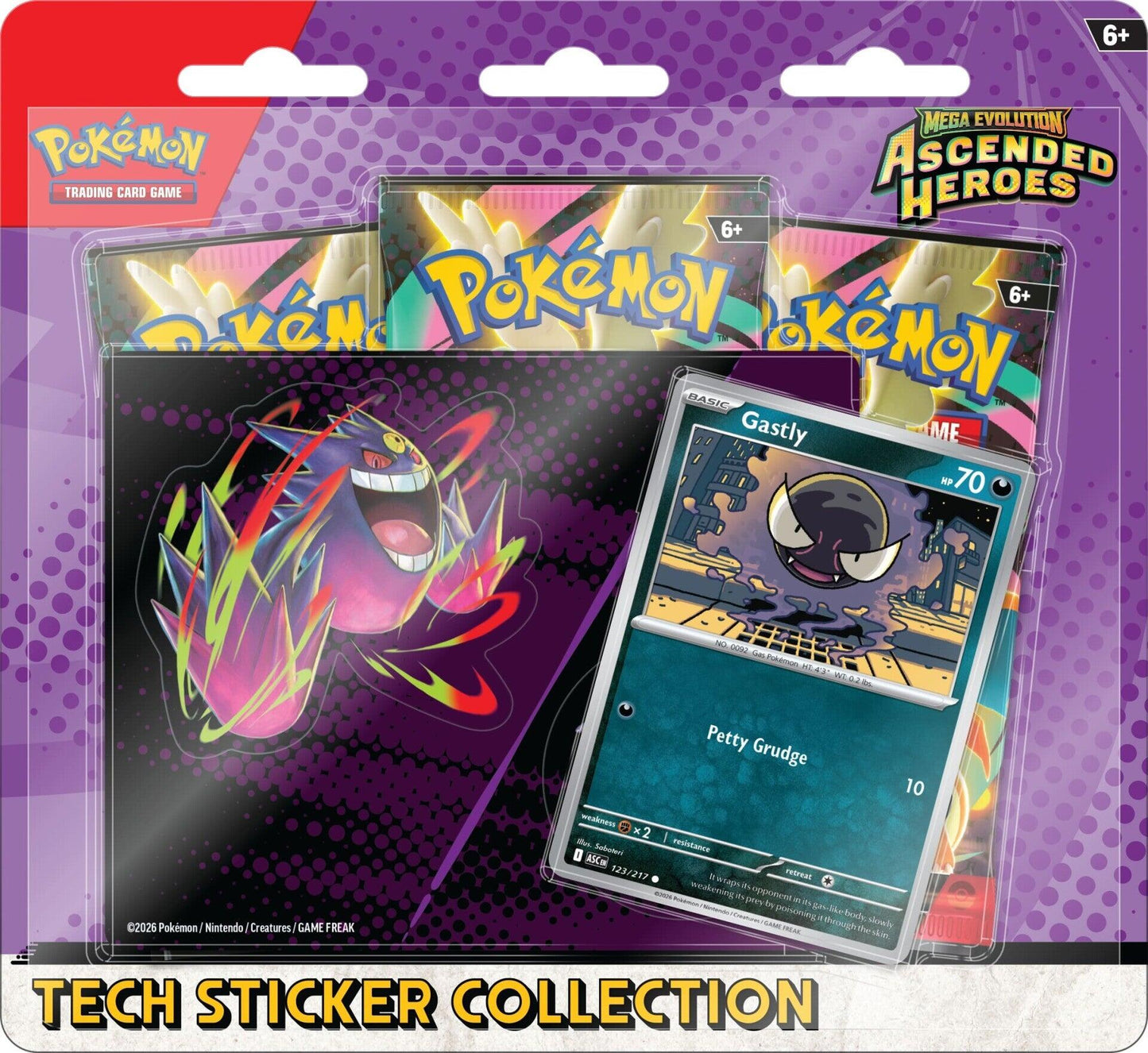 POKÉMON TCG: Mega Evolution: Ascended Heroes - Tech Sticker Collection (Gastly)