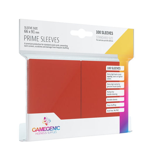 Sleeves: Gamegenic: Prime Sleeves: Red (100) (ML)