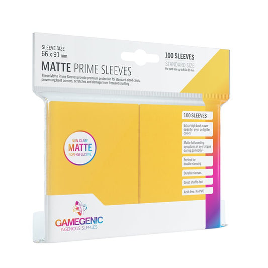 Sleeves: Gamegenic: Matte Prime Sleeves: Yellow (100) (ML)
