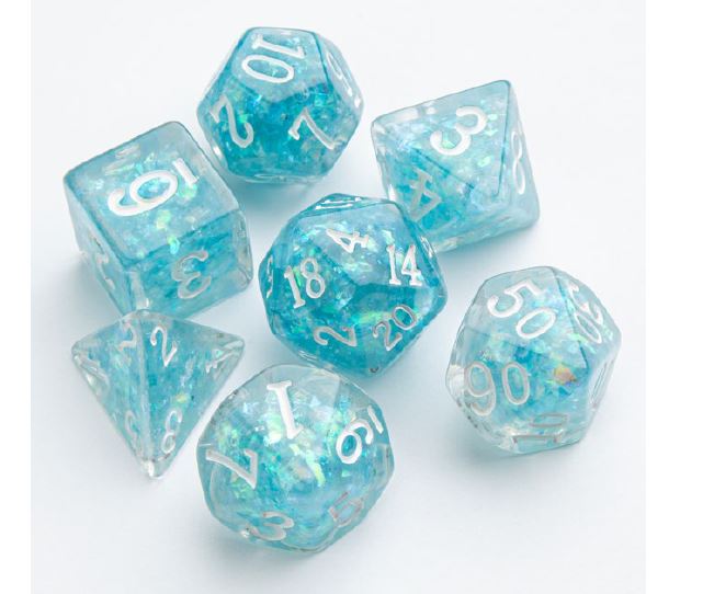 Dice: 7 pc: Candy-like Series: Blueberry (ML)