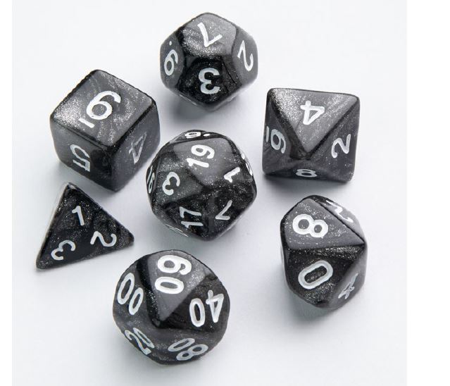 Dice: 7 pc: Galaxy Series: Moon (ML)