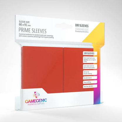 GAMEGENIC: PRIME - 100CT STANDARD SLEEVES - VARIOUS COLOURS