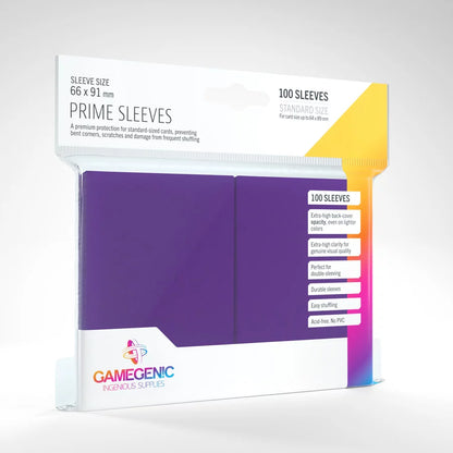 GAMEGENIC: PRIME - 100CT STANDARD SLEEVES - VARIOUS COLOURS