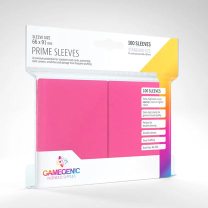 GAMEGENIC: PRIME - 100CT STANDARD SLEEVES - VARIOUS COLOURS