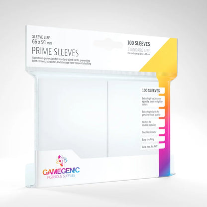 GAMEGENIC: PRIME - 100CT STANDARD SLEEVES - VARIOUS COLOURS