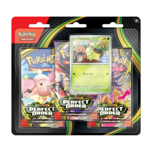 POKEMON TCG: MEGA EVOLUTION: PERFECT ORDER 3-PACK CHECKLANE BLISTER PACK