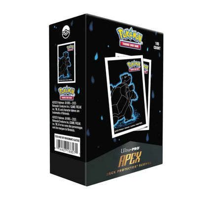 Pokemon Apex Deck Protector Neon Kanto Blastoise Card Sleeves (105 Count)