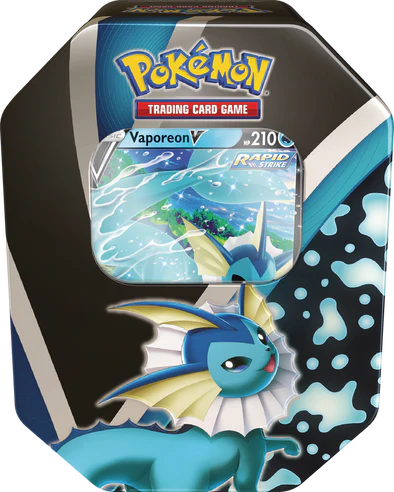 Pokemon 2021 Fall Eevee Evolutions Vaporeon V Tin