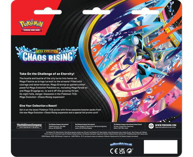 Pokemon - Mega Evolution - Chaos Rising - 3 Pack Blister