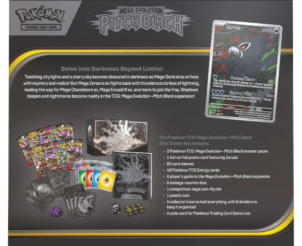 Pokemon - Mega Evolution - Pitch Black - Elite Trainer Box (Pre-Order)