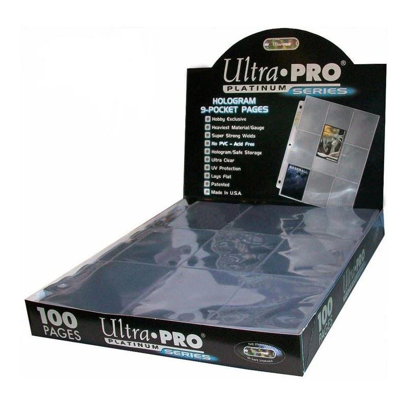 Ultra Pro Binder Pages - 9 Pocket 100 Pages Clear