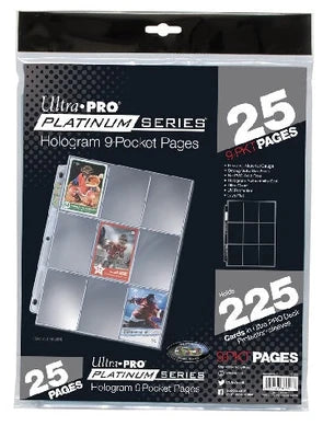 Ultra Pro - Platinum Series Binder Pages - 9 Pocket - 25ct Clear