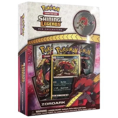 Pokemon TCG: Shining Legends Zoroark Collectible Pin Box of Cards