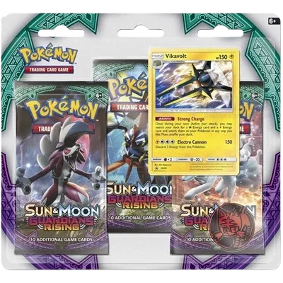 Pokémon TCG: Guardians Rising 3 Pack Blister [Vikavolt]